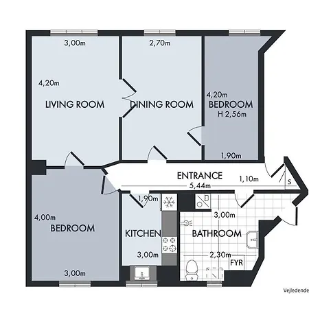 Hyggelig Two-bedroom In Osterbro Апартаменты Копенгаген