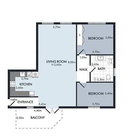 Sanders Constantin - Chic Two-bedroom With Balcony Apartman