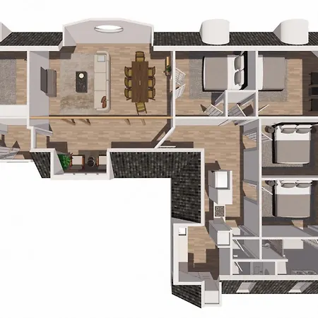Unique 5 Bedroom W Exposed Beams In Apartament