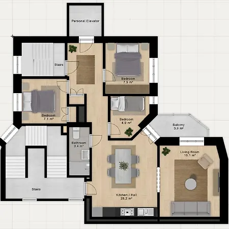 Sanders Shield - 3 Bedroom With Balcony Kopenhag
