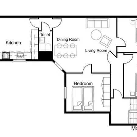Xl Flat W 3 Bedrooms By Kings Garden In Cph Appartement