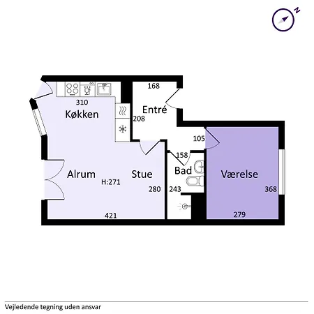 Lägenhet Nyistandsat 1br Lejlighed I Hjertet Af Norrebro *