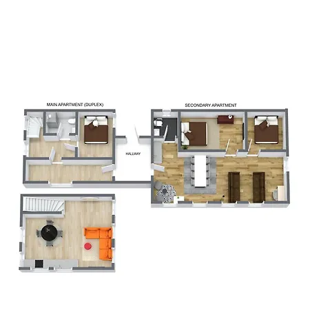 Spacious Double-apartment For 10 In Cph Center Appartement