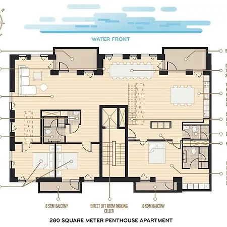 Penthouse W. Private Rooftop At The Waterfront Köpenhamn