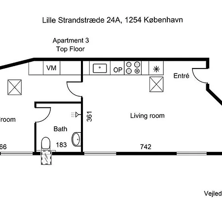 Lägenhet Charmerende Ved Nyhavn 3 Sal *